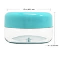 thumbnail image 4 of Beauticom 6 Pieces High Quality 15 Gram 15 ml (0.5 oz) Clear Round Plastic Makeup Cosmetic Travel Sample Jars - Teal Lids, 4 of 5