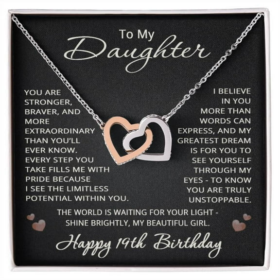 19th Birthday Gifts from Mom Dad for Daughter 19th Birthday Necklace Heart Pendant Jewelry 19 Years Old Birthday