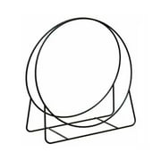Panacea Products Open Hearth 20 Inch Tubular Log Hoop Firewood Rack, Black