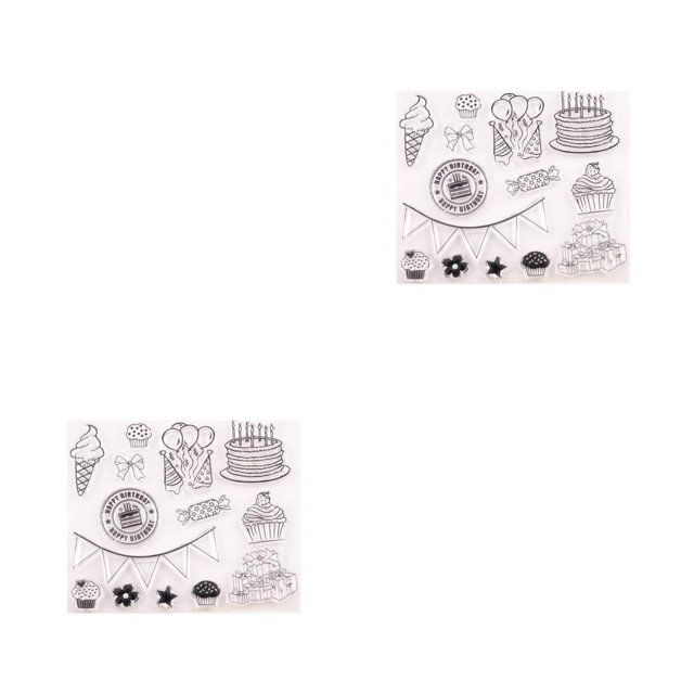 Sidaley Print Kit Office Accessories Card Making Decor DIY Embossing Scrapbooking Tools Craftsmanship Sweet Plastics Gift Stamp Stamper Como se muestra 2Conjunto