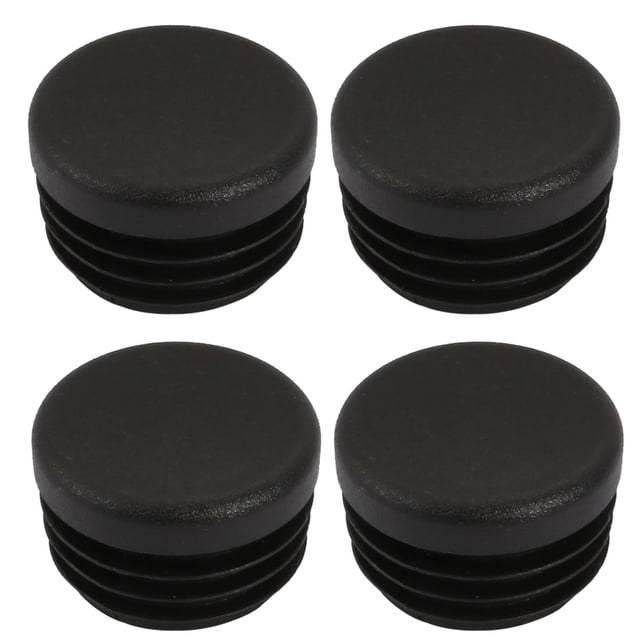 Unique Bargains 4 Pcs Chair Table Leg Plastic Cap Round Tube Insert Fit 25mm Pipe Outer Dia