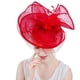 thumbnail image 4 of Fascinator Hat Feather Party Pillbox Sombrero Flor Derby Sombrero para Mujer - rojo, 11 Yinane Casquillo nupcial de la boda, 4 of 8