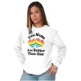 thumbnail image 3 of Two Moms are Better than One LGBTQ Women's Long Sleeve T Shirt Brisco Brands X, 3 of 6