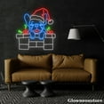 thumbnail image 3 of Glowneon Bulldog Santa Hat Neon Sign, Bulldog On Chimney Flue Led Sign, Bulldog Wall Art, 3 of 5