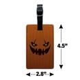 thumbnail image 5 of Jack-o'-lantern Pumpkin Face Halloween Decoration Rectangle Leather Luggage Card Suitcase Carry-On ID Tag, 5 of 7
