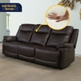 thumbnail image 4 of Ainehome3 Pieces Faux Leather Reclining Configurable Living Room Set, 4 of 5