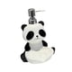 thumbnail image 5 of Lindo dispensador de jabón con forma de panda, dispensador de jabón líquido de cerámica con jabonera para baño, 5 of 7