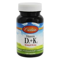Carlson Labs - Vitamin D3   K2 - 120 Capsules