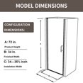 thumbnail image 2 of Frameless Shower Door 34-35"x72" Brush Gold 6mm Water Repellent Glass Handle, 2 of 7