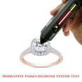 thumbnail image 6 of AFFY 1CT Moissanite Diamond Halo Engagement Ring Cathedral Set in 14K Rose Gold-7, 6 of 6