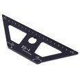 thumbnail image 4 of ES-4 Regla para carpintería Herramienta de medición de carpintero de aleación de aluminio de 45 grados Negro, 4 of 8
