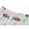 thumbnail image 5 of Beezizac Winter Pajamas for Girls – Pink Cute Gray Sloth Long Sleeves & Pants PJS Ultra Soft Jammies Set Size 6, 5 of 7