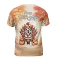 thumbnail image 2 of Happy Thanksgiving Bulldog Turkey Costume Pumpkins Autumn Leaves All Over Print 3D Shirt Unisex Merch Dog Lover Gifts Idea - 13014, 2 of 6