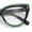 Brown Green, variant on Womens 2-tone Color Design Horn Rim Cat Eye Clear Lens Fashion Eyeglasses Black White