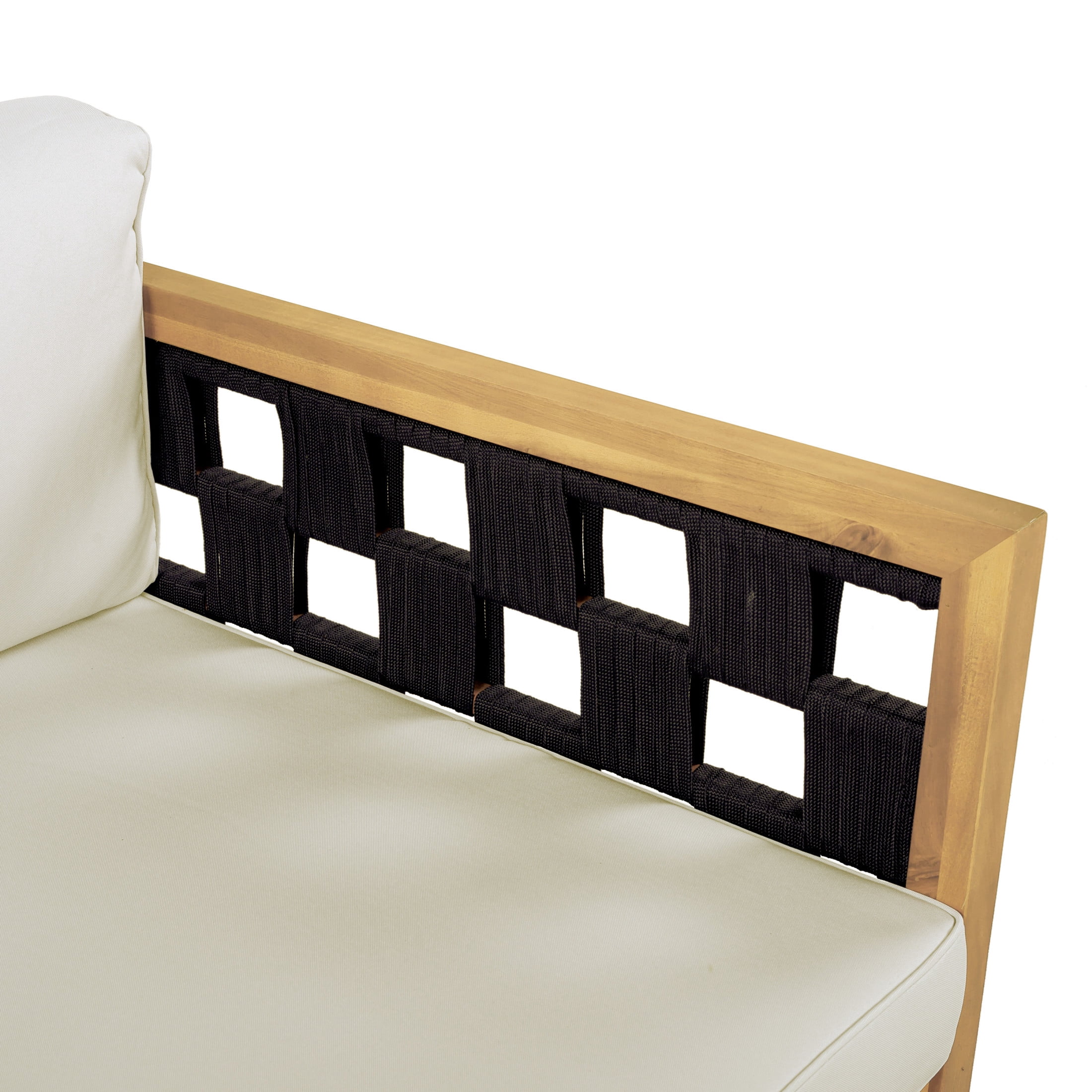 Christopher Knight Home 3-Seater Outdoor Daybed with Coffee Table Set, Light Teak + Light Gray