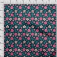 thumbnail image 3 of oneOone Georgette Viscose Fabric Leaves & Floral Artistic Print Sewing Fabric BTY 42 Inch Wide, 3 of 4