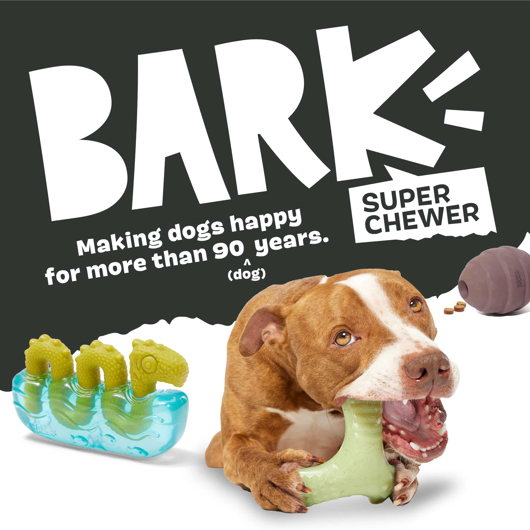 BARK Cup Kate Durable Plush Dog Toy for Active Pups