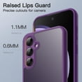 thumbnail image 5 of JETech Matte Case for Samsung Galaxy S23 FE 6.4-Inch with Upgraded Camera Protection, Translucent Frosted Matte Back Shockproof Protective Phone Cover (Deep Purple), 5 of 6