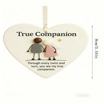 LanSuare Heart-Shaped Sea Glass Friendship Decor, 3.14Inch Acrylic Timeless Friendship Heart Keepsake, Friendship Heart Ornament for Christmas Tree Hanging Ornaments