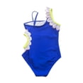 thumbnail image 4 of Sunflower Print Girls Piece Swimsuit Cute Ruffle Bathing For Toddler And Kids Swimwear With UPF 50 Sun, 4 of 5