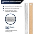 thumbnail image 3 of Pacific Arc Stainless Steel Ruler with Inch and Metric(mm), Non Skid Cork or Rubber Back, 3 of 5