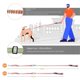 thumbnail image 3 of Pet dog explosion-proof leash Pet leash waist Blue pink gradient, 3 of 5