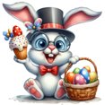 thumbnail image 1 of 5D DIY Kit Conejito Pascua Del Arte 30x30cm, 1 of 9
