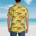 thumbnail image 6 of Monkey Hawaiian Shirts For Men, Summer Short-Sleeve Relaxed-Fit Button-Down Shirts Large, 6 of 9