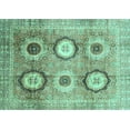thumbnail image 1 of Ahgly Company Indoor Rectangle Abstract Turquoise Blue Modern Area Rugs, 4' x 6', 1 of 4