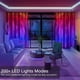 thumbnail image 5 of Cortina de luces LED inteligentes de 3 x 3 m, 300 luces LED que cambian de color con aplicación, luces de hadas navideñas para decoración de fondo de pared, 5 of 5