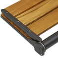 thumbnail image 5 of Home Aesthetics 18" Folding Serena Teak Wood Shower Bench Seat Black,, 5 of 11