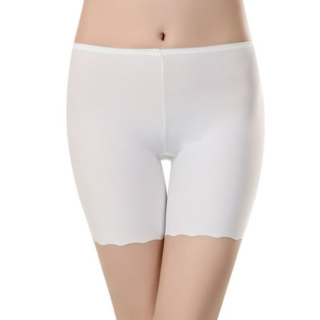

BIZIZA Womens Boyshort Hipster Butt Lifter Shorts High Waisted Seamless Stretch Panties White XL