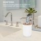 thumbnail image 5 of Juego de baño de bambú de 5 piezas, soporte para cepillo de dientes, vaso de vidrio, dispensador de jabón, jabonera, accesorios de baño, 5 of 8