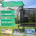 thumbnail image 6 of Gymax 8FT Recreational Trampoline w/ Ladder Enclosure Net Safety Pad Outdoor Blue, 6 of 9