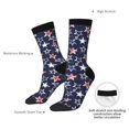 thumbnail image 4 of KLL USA Stars Print Cool Socks Men's Women's Crew Socks Funny Crazy Novelty Stockings, 4 of 6