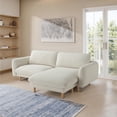 thumbnail image 2 of Get Set Style 86" Wide Convertible Sectional Sofa, Modern L Shape Couches with Left/Right Reversible Chaise, Mid-Century Sofa with Reversible Cushions (Off White), 2 of 5