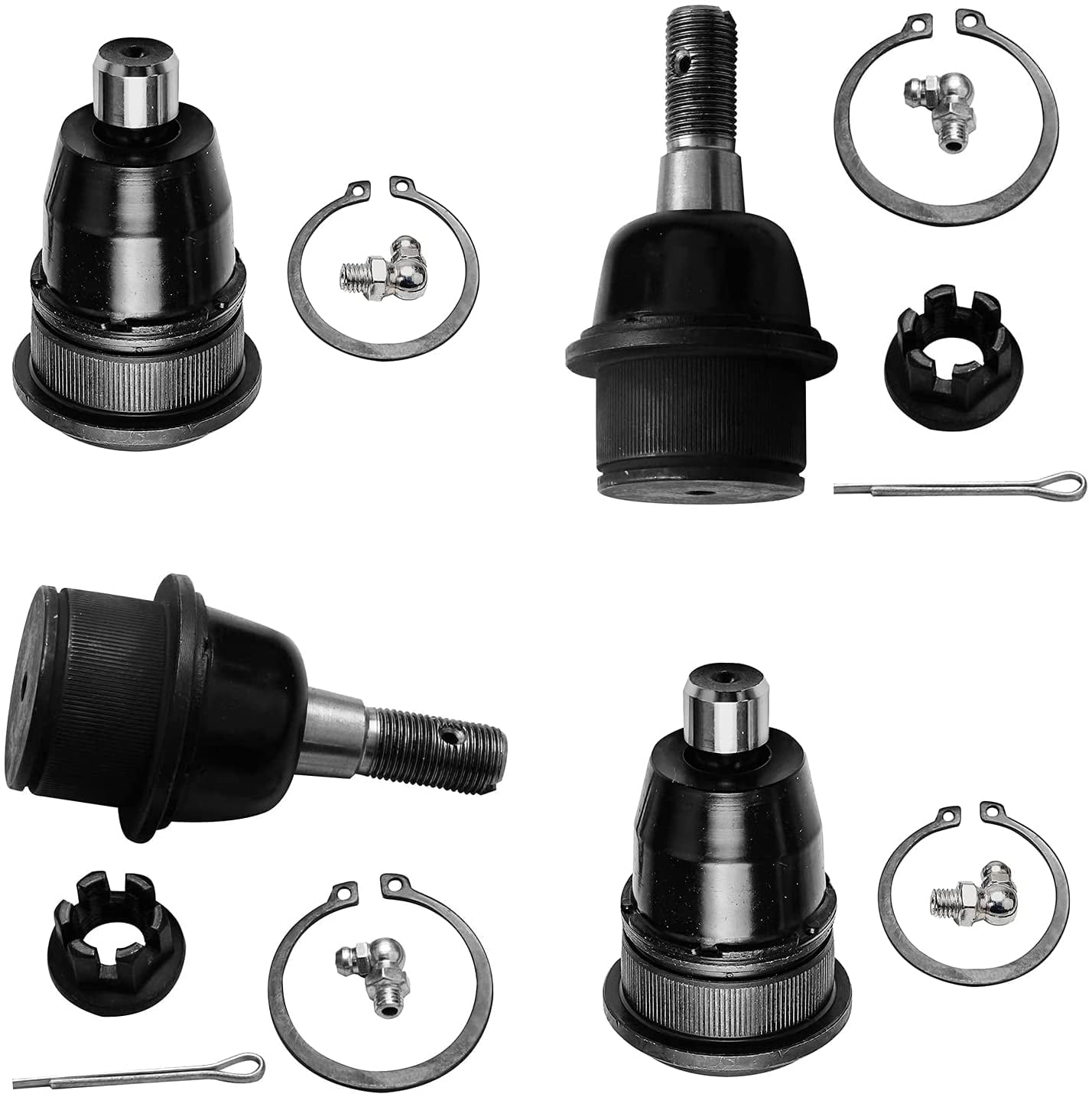 Detroit Axle - Front End 12pc Suspension Kit for Chevy Trailblazer EXT SSR GMC Envoy XL XUV Buick Rainier Saab 9-7X, 2 Upper Control Arms 4 Ball Joints 4 Outer and Inner Tie Rods 2 Sway Bars Replaceme