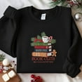 thumbnail image 2 of North Pole Book Club Embroidered Sweatshirt, Book Lover Shirt, Christmas Bookish Sweatshirt, Xmas Sweater, Christmas Embroidered Sweatshirt, 2 of 5