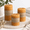 Mustard, variant on Hand-poured Textured Decorative Gray Candles Set, 10.12 x 8.11 x 3.98 Inches