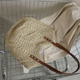 thumbnail image 5 of Kukuzhu Straw Beach Bag, Summer Straw Woven Tote Bag Beach Purse Weaving Shoulder Handbags for Vacation, 5 of 7