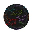 thumbnail image 3 of Dinosaur Dino Black 2-in-1 Foldable Picnic Blanket Tote Bag Shoulder Handbag, Large Circular Outdoor Mat for Beach Camping Park, 3 of 5