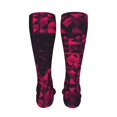 thumbnail image 4 of Leisure Hosiery 20in Lightweight Wear-Resistant Sweat-Wicking No Heel For Home Office Daily Use Darkmagenta Geometric Patterns_1, 4 of 8
