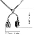 thumbnail image 2 of Stylish Music Earphone Pendant European Design Fashion Men's Accessory Statement Necklace, 2 of 6
