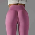 thumbnail image 7 of Leggings for Women Seamless Knit Lycra Solid Color High Waisted Tummy Lift Hip Yoga Pants Exercise Running Fitness, 7 of 7