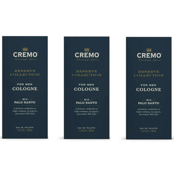 Cremo Reserve Collection For Men Cologne No. 18 Palo Santo, 3.4 Fl. Oz. - Pack of 3