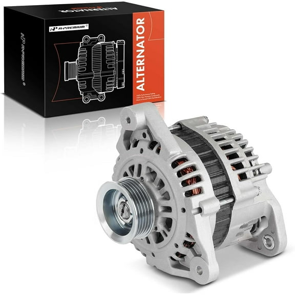 A-Premium Alternator Compatible with Nissan Frontier 1999-2002, Xterra 2000-2002, 3.3L, 12V 80A 5-Groove Pulley Clockwise, Replace# 23100-4S100, 2310M-4S100RW