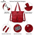 thumbnail image 4 of Angelkiss Purses Handbags for Women PU Tote Satchel Bags for Women Pockets Shoulder Bag, 4 of 5