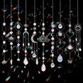 thumbnail image 3 of Atrapasueños, 10 piezas de cristal atrapasoles prisma kit colgante con cadena Rainbow Maker bolas de cristales colgantes adornos para interior ventana exterior jardín patio trasero coche espejo decora, 3 of 4
