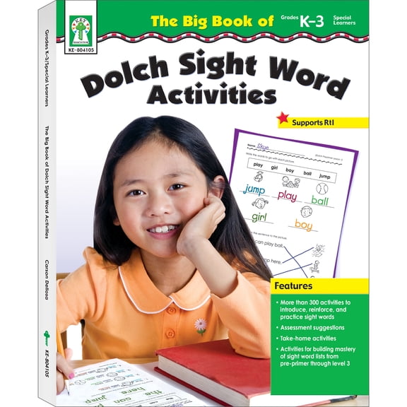 Key Education The Big Book of Dolch Sight Word Activities Resource Book (384 pages)