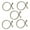 Beige, variant on 5 Pcs Women Hair Ties High Elastic Knotted Design Hair Ropes Metal Decoration Ponytail Holder Hair Accessories